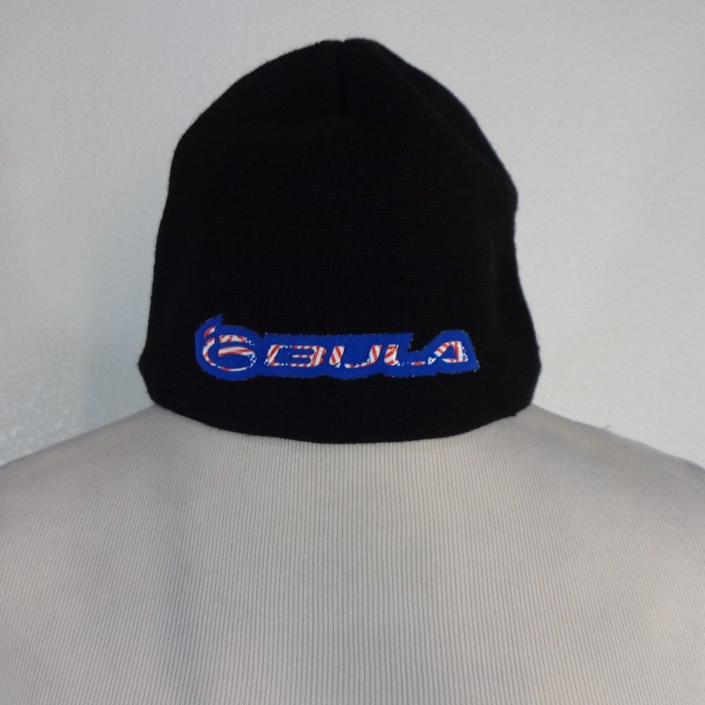 BULA Navy Blue Wool BEANIE SKULL CAP Fitted HAT Outdoor ACTIVE Mint condition!